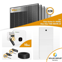 PV Komplettset 10 kWp – 22x Trina 455W Black Frame...