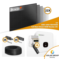 PV Komplettset 10 kWp – 22x Aiko 460W Full Black & Growatt MOD 10KTL3-XH BP mit Speicheroption