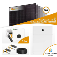 PV Komplettset 15 kWp – 36x Trina 440W Full Black...