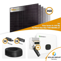 PV Komplettset 15 kWp – 36x Trina 440W Full Black...
