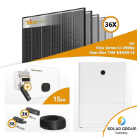 PV Komplettset 15 kWp – 36x Trina 455W Black Frame & Growatt MID15KTL3-XH mit Speicheroption