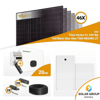 PV Komplettset 20 kWp – 46x Trina 440W Full Black...