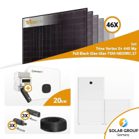 PV Komplettset 20 kWp – 46x Trina 440W Full Black...