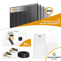 PV Komplettset 20 kWp – 45x Trina 455W Black Frame...