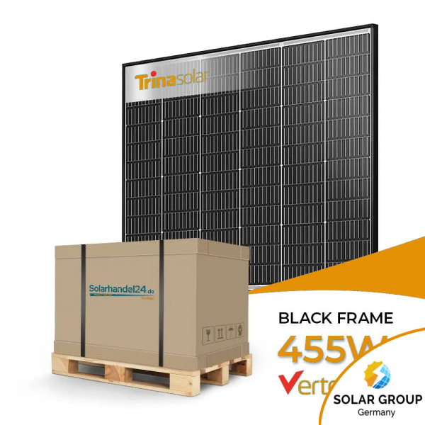 Trina Vertex S+ 455W Glas-Glas Black Frame TSM-NEG9R.28 - Palettenpreis (36 Stk.)