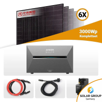 3000W Solarkraftwerk mit Speicher - 6x Jolywood 500W Full...