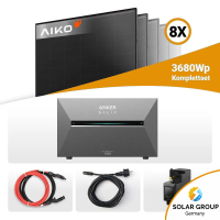 3680W Solarkraftwerk mit Speicher - 8x Aiko 460W Full...