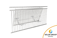 870Wp Balkonkraftwerk 2x435Wp Trina Bifazial Black Frame Hoymiles HMS-800W mit Balkonmontage