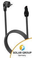 900Wp Balkonkraftwerk 2x450 Eurener IBC Bifazial Fullblack FoxEss M1-800-E