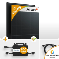 920Wp Balkonkraftwerk 2x460 Aiko Glas-Glas Fullblack...