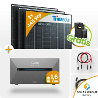1335Wp Balkonkraftwerk 1,6kWh Speicher Anker Solarbank 2...