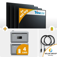 1780Wp Balkonkraftwerk 4x445Wp Trina Solar Fullblack...
