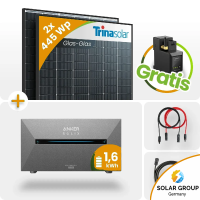 890Wp Balkonkraftwerk 1,6kWh Speicher Anker Solarbank 2...