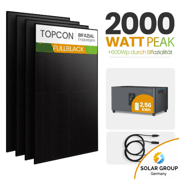 Tepto 2000W Balkonkraftwerk MaxPower mit 2 kWh Speicher Marstek Jupiter C Plus