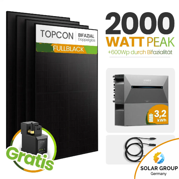 Tepto 2000W Balkonkraftwerk MaxPower mit 3,2 kWh Speicher