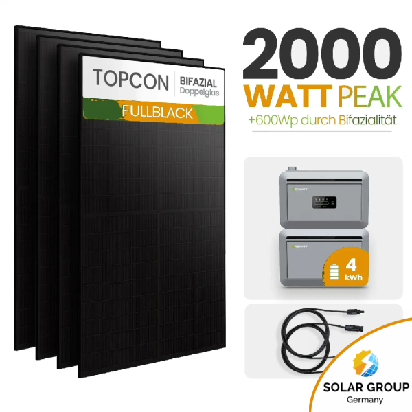 Tepto 2000W Balkonkraftwerk MaxPower mit 4 kWh Speicher