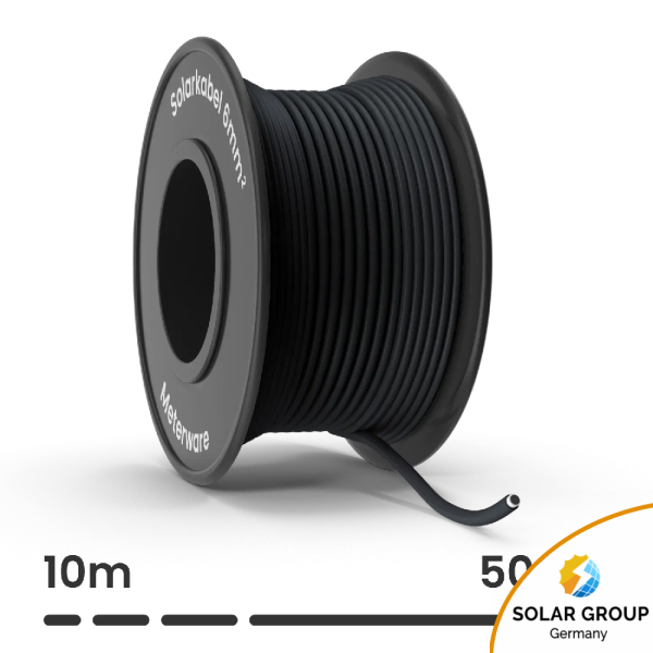 Solarkabel 6mm² H1Z2Z2-K schwarz (Meterware)