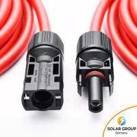 Verlängerungskabel 6mm² beidseitig kompatibel mit MC4 Solarkabel rot inkl. Stecker - 5m