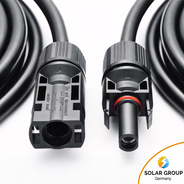 Verlängerungskabel 6mm² beidseitig kompatibel mit MC4 Solarkabel schwarz inkl. Stecker  - 10m