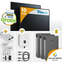 10 kWp FoxEss PV-Anlage 22x Trina 450Wp Glas-Glas...