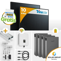 10 kWp FoxEss PV-Anlage 22x Trina 450Wp Glas-Glas...