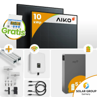 10 kWp FoxEss PV-Anlage 22xAiko 460Wp Glas-Glas Fullblack...