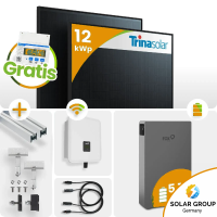 12 kWp FoxEss PV-Anlage 27x Trina 450Wp TOPCon Glas-Glas...