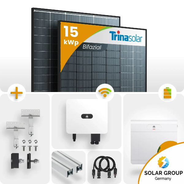 15 kWp PV-Anlage 36x Trina 435Wp Black Frame 7kW Speicher