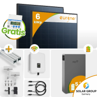 6kWp FoxEss PV-Anlage 13x Eurener 450Wp ULTRA Bifazial...