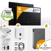 6kWp FoxEss PV-Anlage 13x Solyco 445Wp HJT Bifazial...