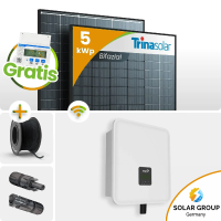 5 kWp FoxEss PV-Anlage 11x Trina 435Wp Bifazial Black...