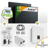 17 kWp PV-Anlage 37x Aiko 460Wp Fullblack Glas-Glas 40kWh...