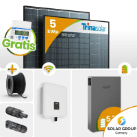 5 kWp FoxEss PV-Anlage 11x Trina 435Wp Bifazial Black...