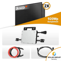800W/920W Balkonkraftwerk - 2x Aiko 460W Full Black &...