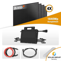 1840W Balkonkraftwerk - 4x Aiko 460W Full Black &...