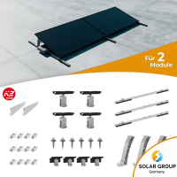 K2 Systems Flachdach S-Dome Montageset für 2 Module