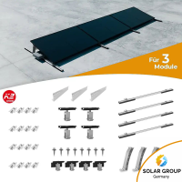 K2 Systems Flachdach S-Dome Montageset für 3 Module