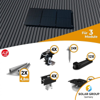 K2 Systems Trapezblech Montageset für 3 Module