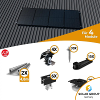 K2 Systems Trapezblech Montageset für 4 Module