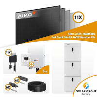 PV Komplettset 5 kWp – 11x Aiko 465W Full Black...