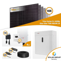 PV Komplettset 8 kWp – 18x Trina 440W Full Black...