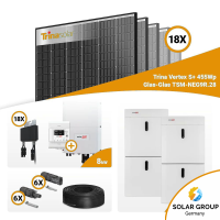 PV Komplettset 8 kWp – 18x Trina 455W Black Frame & Solaredge SE8K mit Speicheroption