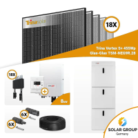 PV Komplettset 8 kWp – 18x Trina 455W Black Frame & Solaredge SE8K mit Speicheroption
