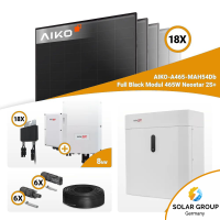 PV Komplettset 8 kWp – 18x Aiko 465W Full Black...