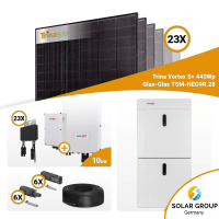 PV Komplettset 10 kWp – 23x Trina 440W Full Black Bifazial & Solaredge SE10K mit Speicheroption