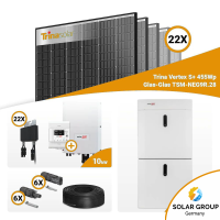 PV Komplettset 10 kWp – 22x Trina 455W Black Frame...