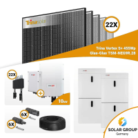 PV Komplettset 10 kWp – 22x Trina 455W Black Frame & Solaredge SE10K mit Speicheroption