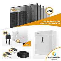 PV Komplettset 10 kWp – 22x Trina 455W Black Frame & Solaredge SE10K mit Speicheroption