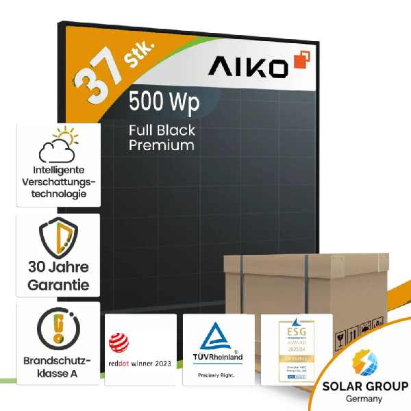 Aiko 500Wp A-MAH60Db Neostar 2S+ Glas-Glas Fullblack Gen.2 (Palette)