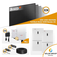 PV Komplettset 10 kWp – 22x Aiko 465W Full Black...